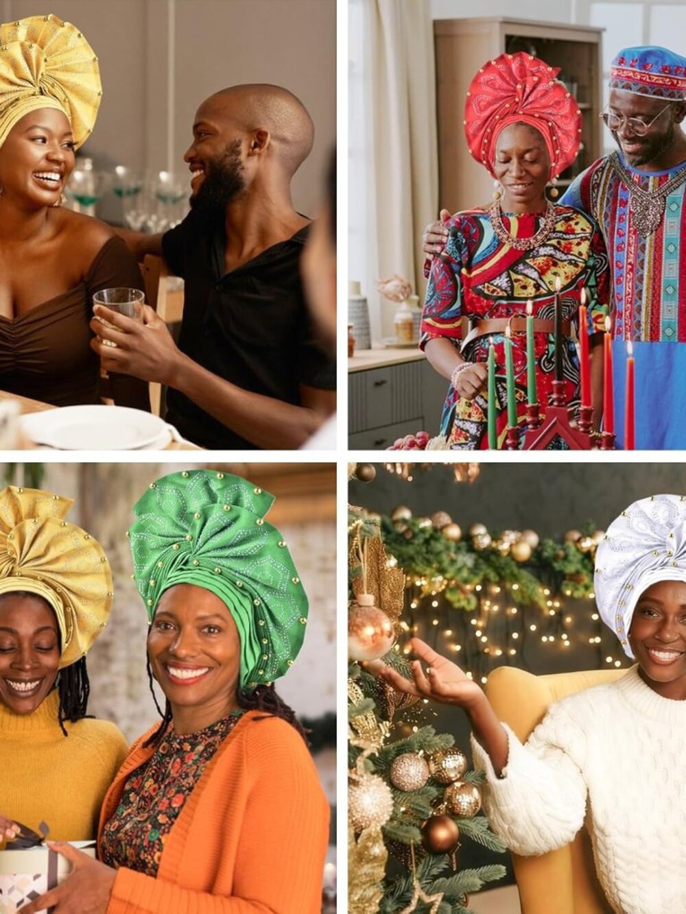 African gele head wrap for women Nigerian Headwear,auto gele Nigerian Headwear,t - Picture 6 of 7